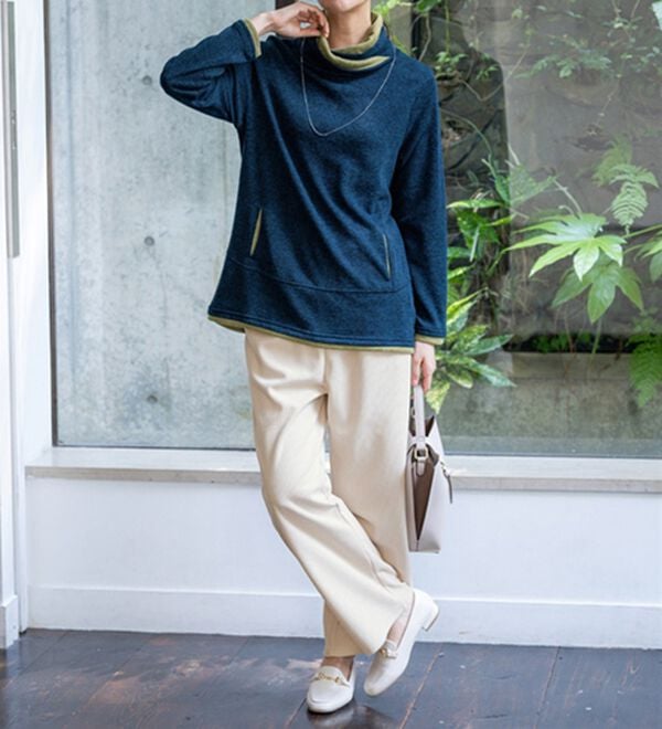 BELLUNA（ベルーナ）の「なめらかコーデュロイワイドパンツ（ワイドパンツ・ガウチョ）」｜詳細画像