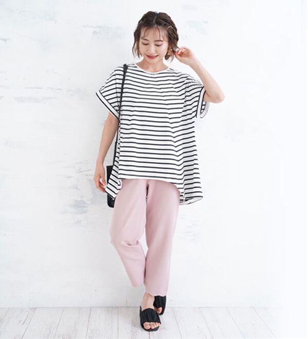 A HAPPY MARILYN（アハッピーマリリン）の「【麗シルエット】綿１００％ 変形パターンで目を惹くＡライン イレヘム チュニック（チュニック）」｜詳細画像