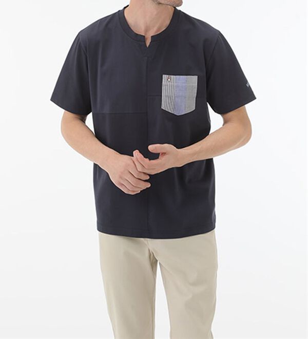 「＜ハッシュパピー＞大人のパネル切替プルオーバー（メンズシャツ）」｜詳細画像