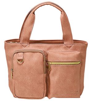 BELLUNA（ベルーナ）の「立体ポケット２ＷＡＹ手提げ（ハンドバッグ）」｜ライトブラウン