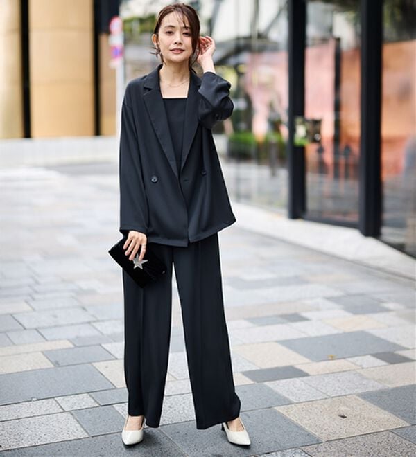 RANAN（ラナン）の「ジャケット＆サロペットドレスセット（パンツスーツ）」｜詳細画像