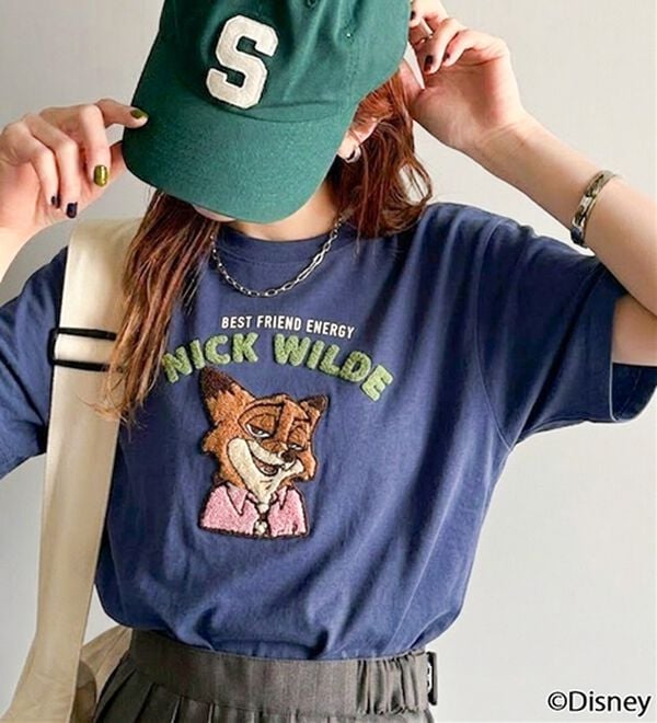 「＜Ｄｉｓｎｅｙ＞【ズートピア・ニック】サガラ刺しゅうＴシャツ（Tシャツ）」｜詳細画像