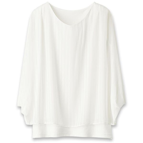 BELLUNA（ベルーナ）の「ふんわりシフォンで視覚効果ブラウス（ブラウス）」｜詳細画像