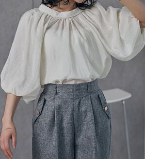 RANAN（ラナン）の「バルーンスリーブブラウス（ブラウス）」｜オフホワイト