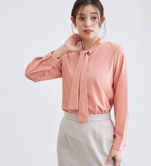 Pierrot（ピエロ）の「タイデザインＴブラウス（ブラウス）」｜詳細画像