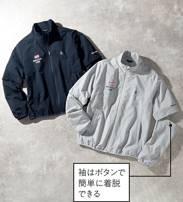 「＜マンシングウェア＞はっ水ストレッチ２ＷＡＹブルゾン（メンズカットソー）」｜詳細画像