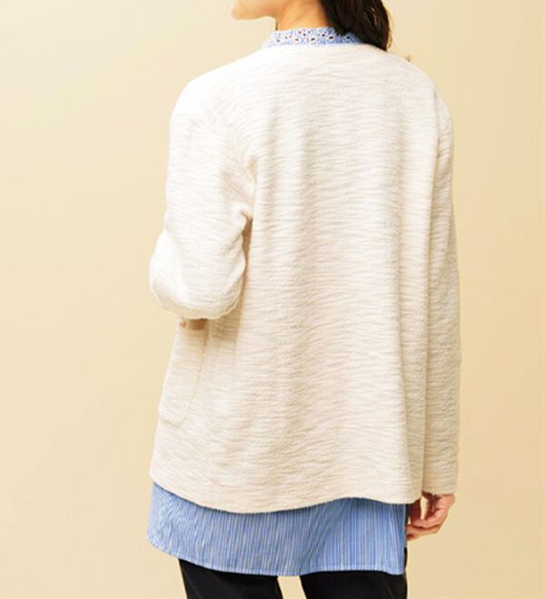 BELLUNA（ベルーナ）の「ラクなのにきちんと見え！カットツイード素材カーディガン（その他カーディガン）」｜詳細画像