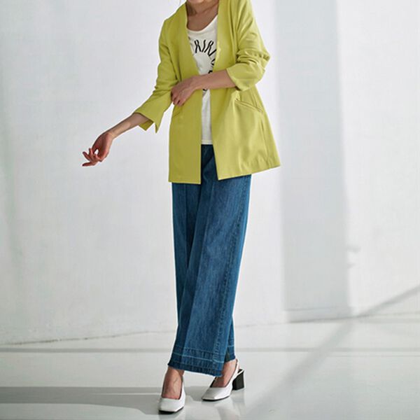 RANAN（ラナン）の「ノーカラーデザインジャケット（ノーカラージャケット）」｜詳細画像