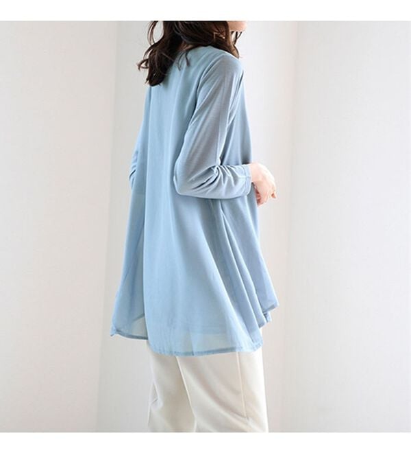 RANAN（ラナン）の「【裏微起毛】異素材切替チュニック（カットソー）」｜詳細画像