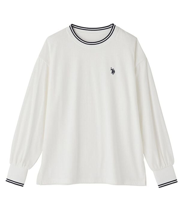GeeRA（ジーラ）の「【Ｕ．Ｓ．　ＰＯＬＯ　ＡＳＳＮ．】配色ラインロンＴ（カットソー）」｜詳細画像