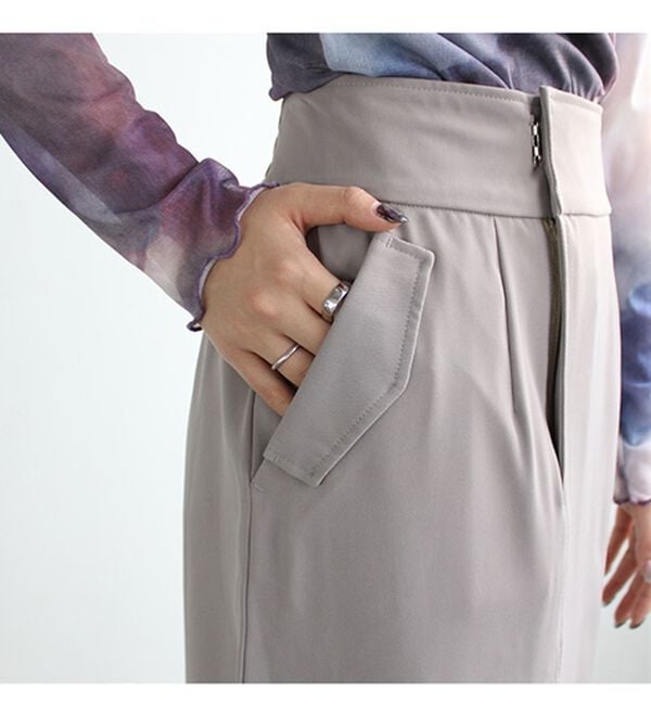 GeeRA（ジーラ）の「ポケット付スリットタイトスカート（ロングスカート）」｜詳細画像