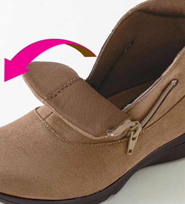 ルフラン（ルフラン）の「＜あとりえＯＫＡＤＡ＞５Ｅ軽量防水Ｗファスナーブーツ（ブーツ）」｜詳細画像