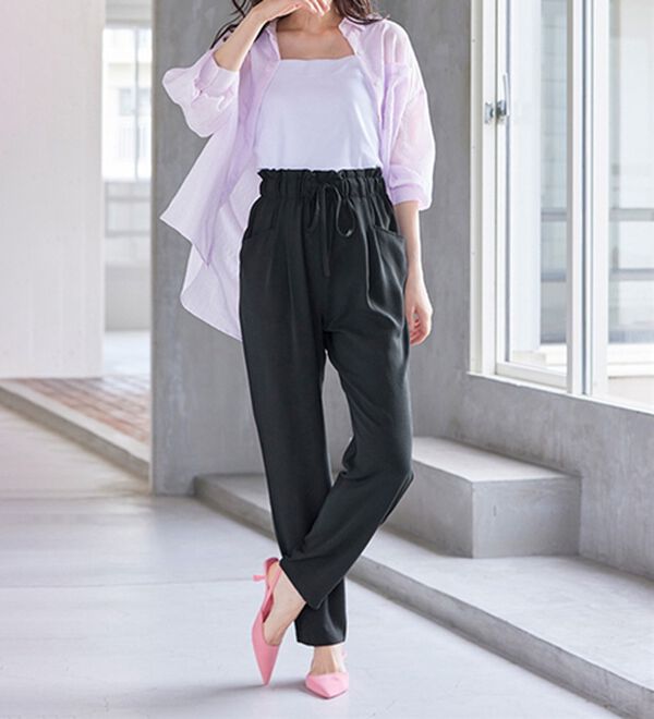 RANAN（ラナン）の「リラックスタックテーパードパンツ（フルレングスパンツ）」｜詳細画像