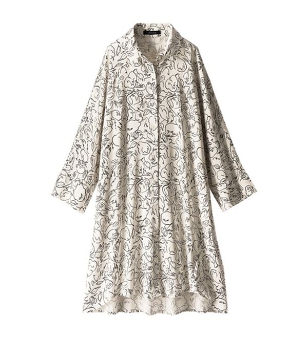 「【接触冷感】レーヨン素材ブザム切替ワンピース（その他ワンピース）」｜詳細画像