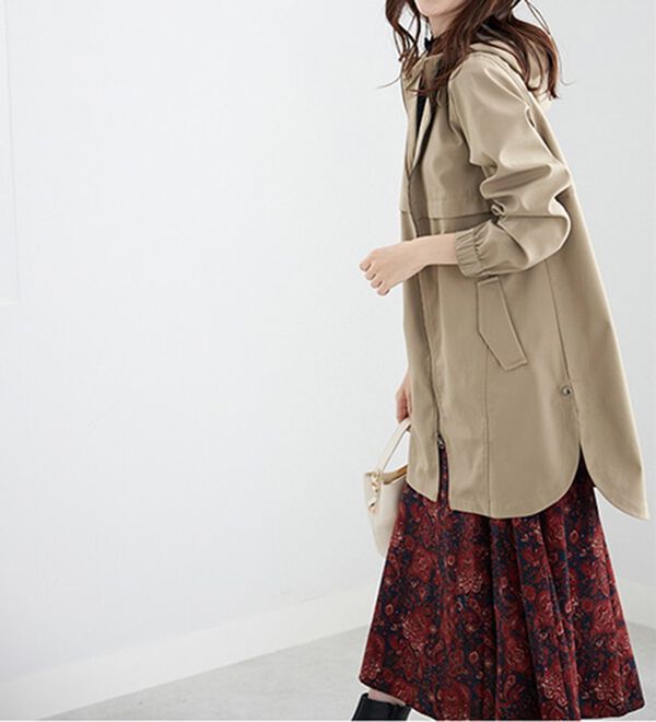 BELLUNA（ベルーナ）の「はっ水加工ボンディング素材ロング丈パーカー（ロングコート）」｜詳細画像