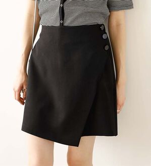 GeeRA（ジーラ）の「ラップスカート風ショートパンツ（その他パンツ）」｜ブラック