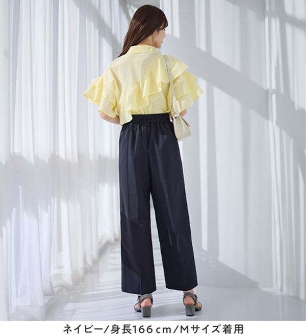 alotta（アロッタ）の「さら楽細見えワイドパンツ（ワイドパンツ・ガウチョ）」｜詳細画像