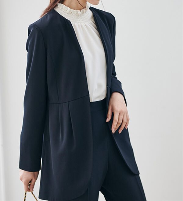 RANAN（ラナン）の「＜２点セット＞ラウンドヘムジャケットセットアップ（パンツスーツ）」｜詳細画像
