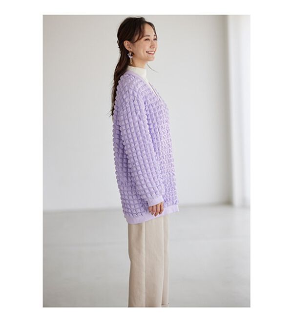 BELLUNA（ベルーナ）の「ポコポコが可愛いゆったりポップコーンカーディガン（その他カーディガン）」｜詳細画像