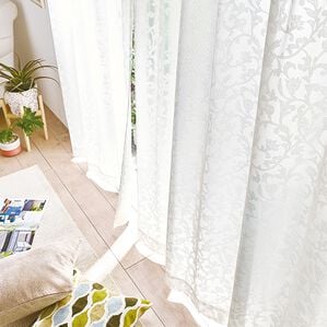 「１００サイズ防音・ＵＶカット・見えにくいレースカーテン（レースカーテン）」｜つた柄
