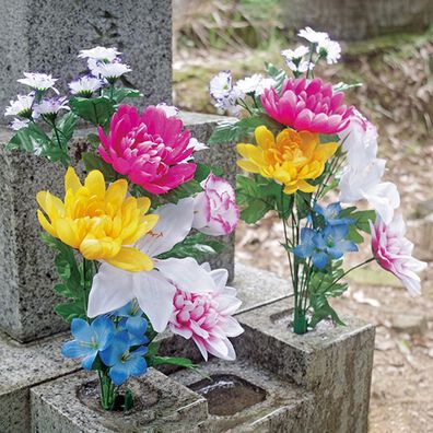 「お墓・仏壇用　お供え花　２本組（仏壇・仏具）」