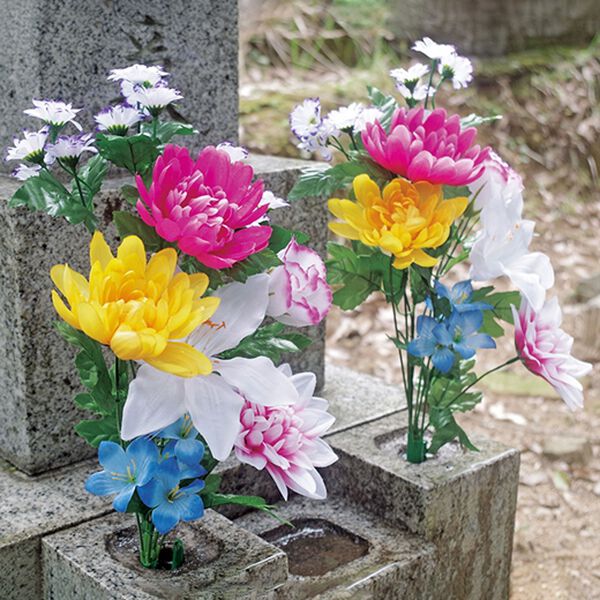 「お墓・仏壇用　お供え花　２本組（仏壇・仏具）」｜1