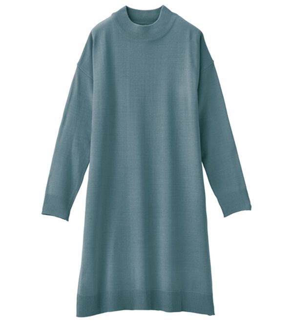 RANAN（ラナン）の「カシミヤタッチニットチュニックワンピース（チュニック）」｜詳細画像