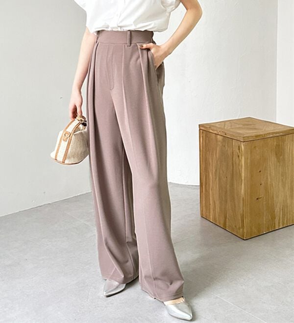 GeeRA（ジーラ）の「インタックスラックスワイドパンツ（フルレングスパンツ）」｜詳細画像