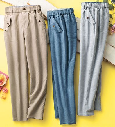 ルフラン（ルフラン）の「【３本組】綿混テーパードパンツ＜ブレノア＞（フルレングスパンツ）」