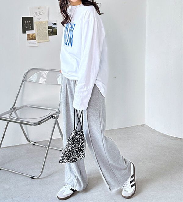 GeeRA（ジーラ）の「綿１００％アソートロゴロングＴｅｅ（カットソー）」｜詳細画像