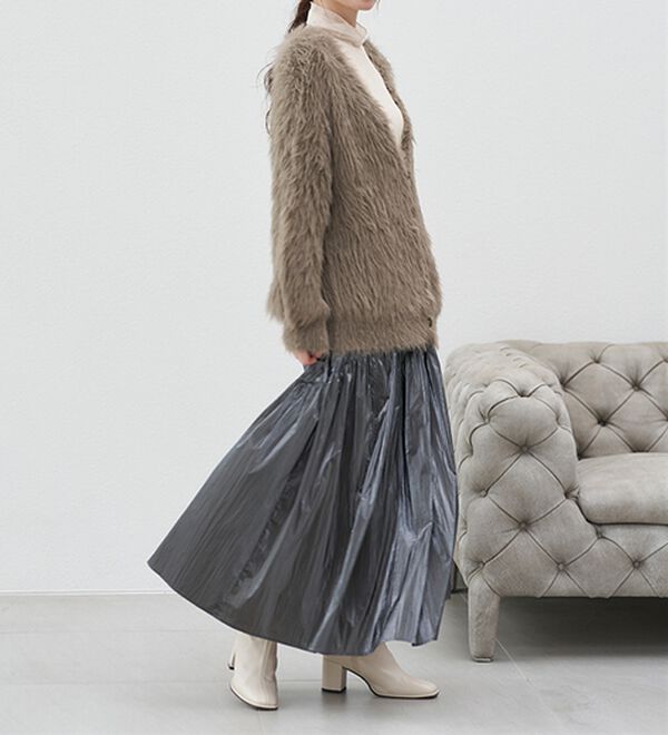 RANAN（ラナン）の「ロングフェザーシャギーオーバーカーデ（ニットカーディガン）」｜詳細画像