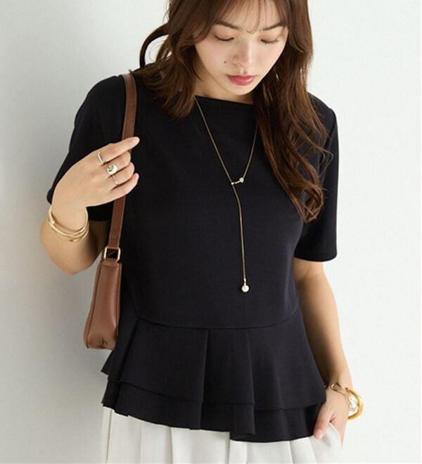 alotta（アロッタ）の「スクエアネックティアードトップス（カットソー）」｜詳細画像