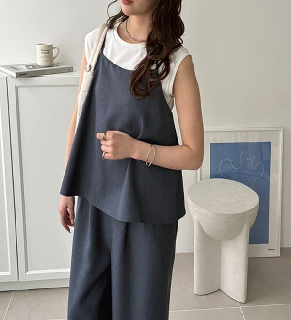 GeeRA（ジーラ）の「セットアップ風キャミソールサロペット（オールインワン）」｜詳細画像