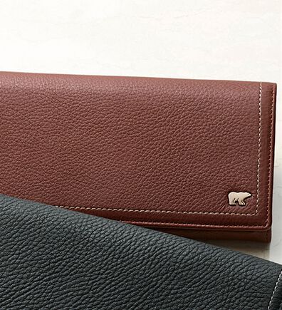 「＜ゴールデンベア＞卓越した手触りディアスキン長財布（メンズ財布・パスケース）」