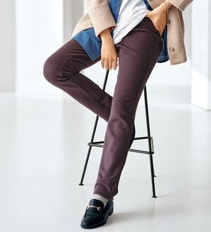 BELLUNA（ベルーナ）の「【Ｐｒｉｍａ　Ｆｉｔ　Ｐａｎｔｓ】裏ベロアストレッチ素材レギンスパンツ（フルレングスパンツ）」｜ワインブラウン