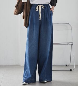 RANAN（ラナン）の「2タックワイドイージーデニムパンツ（フルレングスパンツ）」｜詳細画像