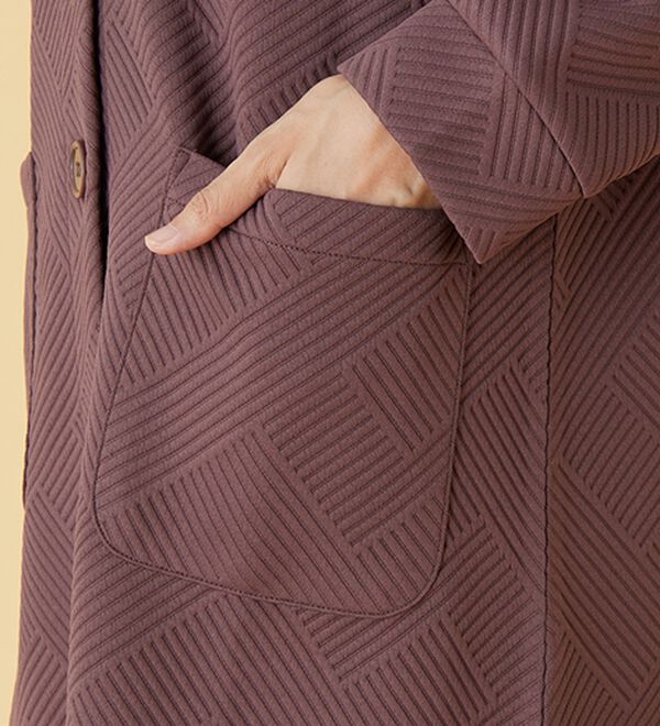 BELLUNA（ベルーナ）の「幾何柄ジャカード素材フードカーディガン（その他カーディガン）」｜詳細画像