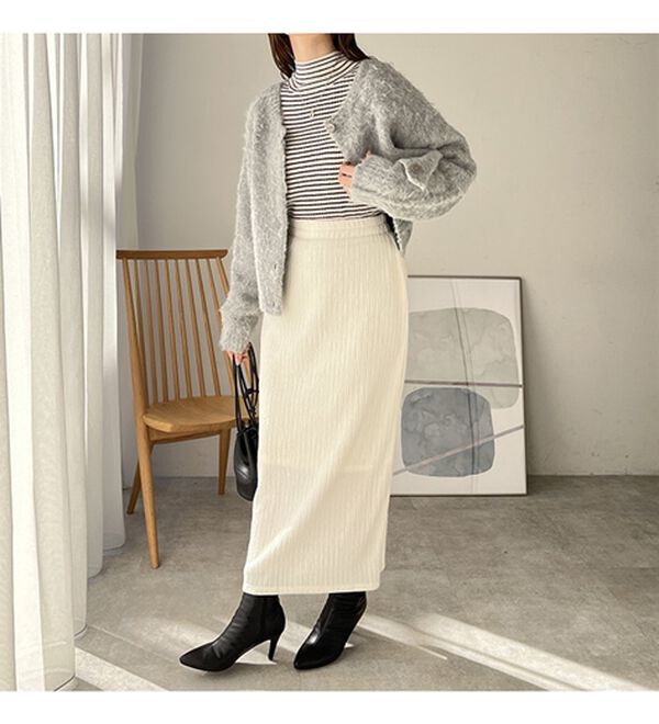 GeeRA（ジーラ）の「ストライプジャカードタイトスカート（ロングスカート）」｜詳細画像