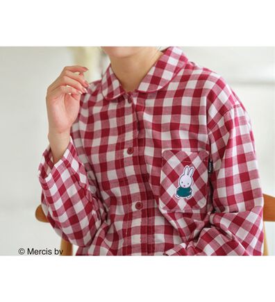 YU'NOW（ユナウ）の「【上下２点セット】ミッフィービエラ起毛シャツパジャマ（パジャマ・ルームウェア）」