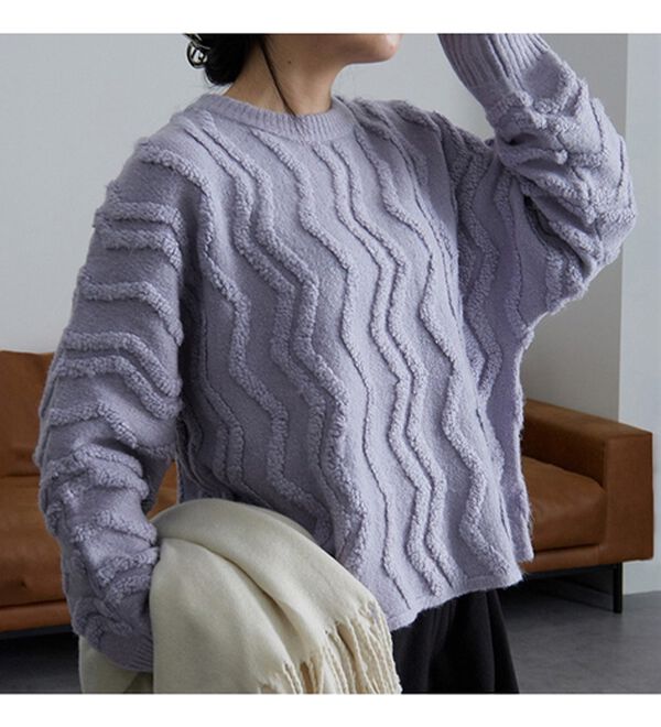 RANAN（ラナン）の「ショート丈ループニットプルオーバー（ニット・セーター）」｜詳細画像