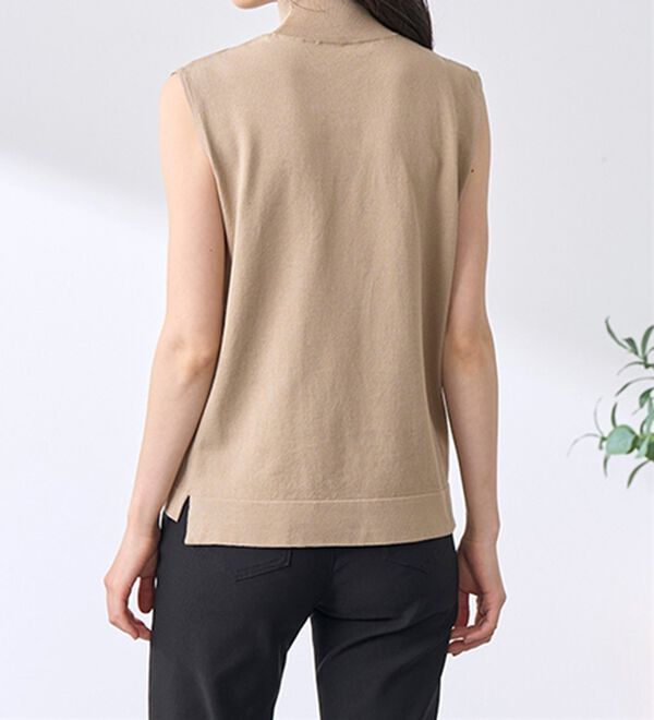BELLUNA（ベルーナ）の「Ｔシャツが苦手な方に！ひんやり綿混ニットＴ【選べるデザイン】（ニット・セーター）」｜詳細画像