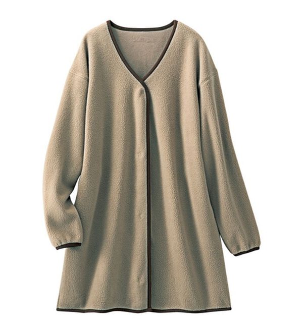 「ふんわりあったかボアガウン（パジャマ・ルームウェア）」｜モカ