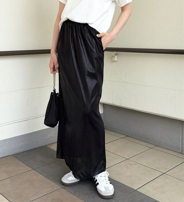 GeeRA（ジーラ）の「シャイニーナロースカート（ロングスカート）」｜詳細画像