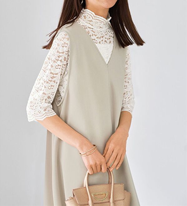 BELLUNA（ベルーナ）の「脱Ｔシャツレースインナー（ブラウス）」｜詳細画像