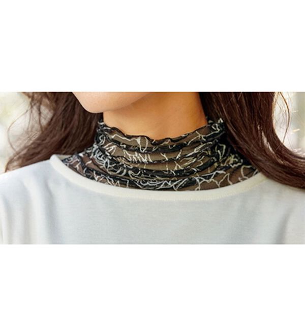 BELLUNA（ベルーナ）の「シルク１００％首元隠しロングネックカバー（ストール・スカーフ・マフラー）」｜詳細画像