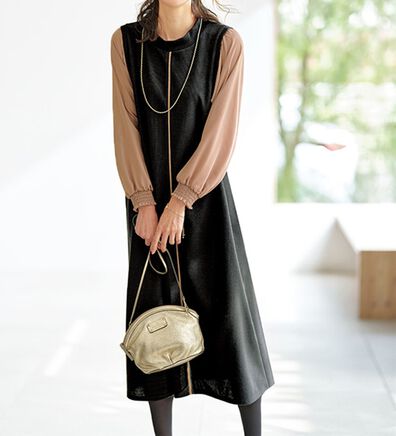 BELLUNA（ベルーナ）の「袖切替デザインハイネックワンピース（その他ワンピース）」