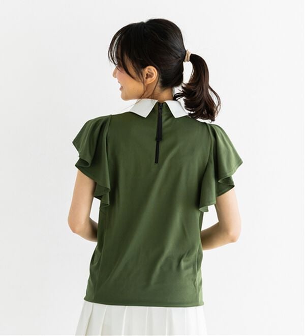 BELLUNA（ベルーナ）の「【三枝こころコラボ】袖フリルプルオーバー（カットソー）」｜詳細画像