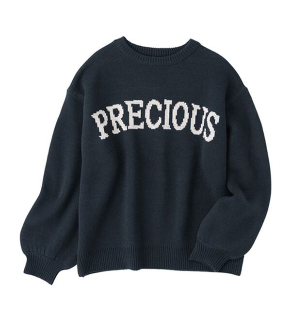 Viola e Viola（ヴィオラ エ ヴィオラ）の「ゆるシルエットロゴデザインニットトップス（ニット・セーター）」｜詳細画像