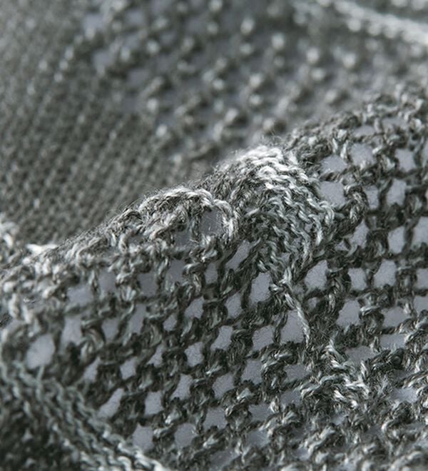 RANAN（ラナン）の「リーフ柄メッシュニット（ニット・セーター）」｜詳細画像