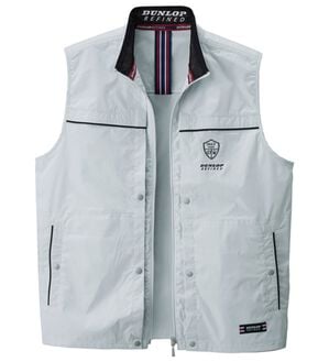 「＜ダンロップ・リファインド＞手ぶらでお出かけ便利ベスト（メンズベスト）」｜シルバーグレー